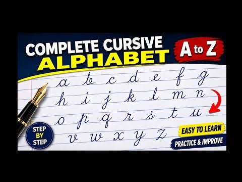 Complete Cursive Alphabet A to Z || Easy Handwriting || Improve Your Handwriting || Cursive A to Z