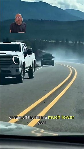 Trucker rolls semi after losing brakes on steep mountain grade #semi #mountain #crash