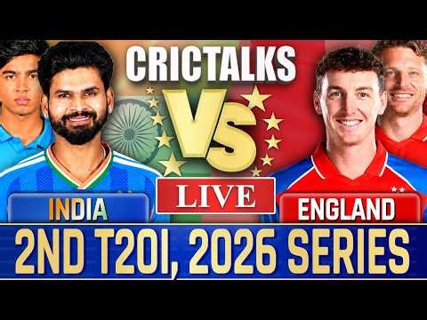 🔴 Live: IND vs ENG, 2nd T20I, 2026 Series, Cricket Live Match Today, Live Score Commentary - 8 Over