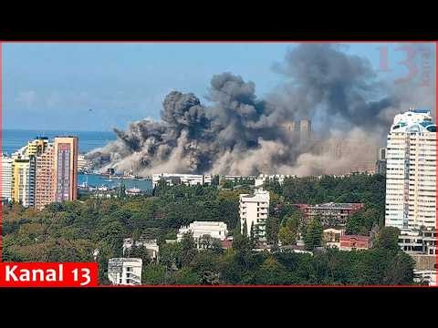Sochi under attack, thick smoke in the sky: Naval drones strike the port