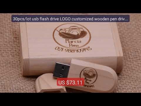 30pcs/lot usb flash drive LOGO customized wooden pen drive ... — Top Pick 2026 | Unbeatable Price!