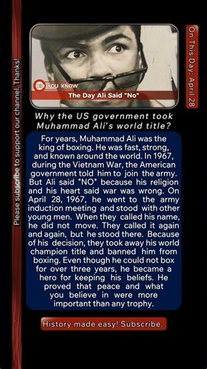 Ali Gave Up His Title for What He Believed In