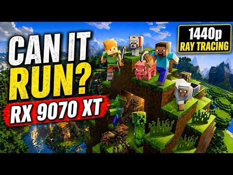 Can RX 9070 XT Handle Minecraft Ray Tracing? | 1440p RTX Gameplay Test