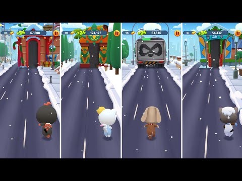 Talking Tom Gold Run: Smart Penguin Tom,Polar Bear Angela,Gingerbread Ben,Snowman Tom