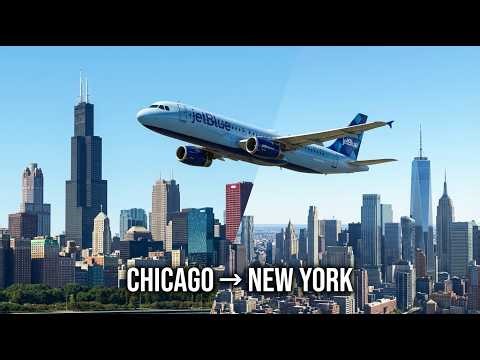 Chicago → New York | JetBlue A320 | Smooth Flight | MSFS