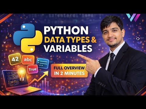 Learn Python Data Types & Variables in 2 Minutes 🚀 (Beginner to Pro) #python #tech #viral #trending