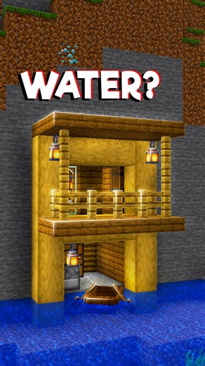 Minecraft Survival Water House....🤔 (Payphone) #minecraft #shorts