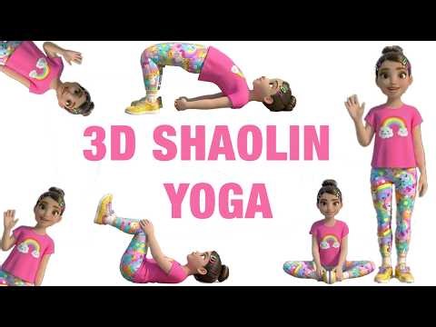 3D Shaolin Yoga for Overthinking| Yoga for Kids | Improve Posture | Animated Family Yoga with Rumi