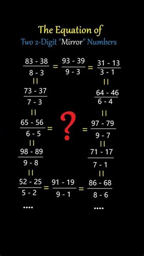 The Hidden Secret of 2-Digit "Mirror" Numbers |Why Do These Math Equations ALWAYS Equal 9?