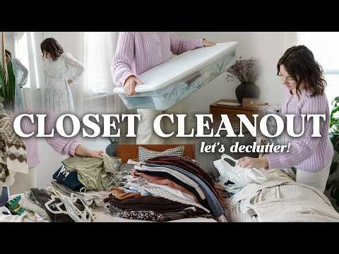 MASSIVE Closet DECLUTTER + ORGANIZE (In Real Time!) | *Very Satisfying*