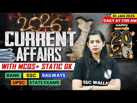 Current Affairs Today | 01 January Current Affairs 2025 | Daily Current Affairs | By Krati Mam