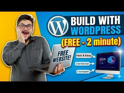 How To Build A Website with Wordpress ( FREE - 2 minute )