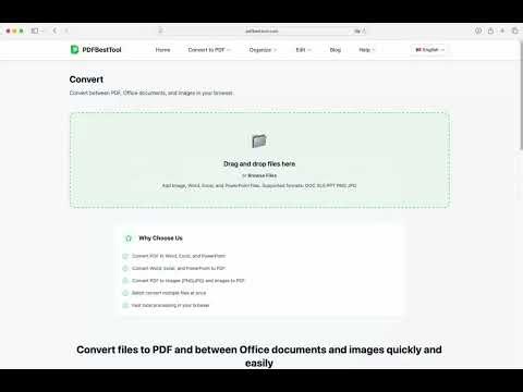 PDF BEST TOOLS -- Convert between PDF, Office documents, and images in your browser.