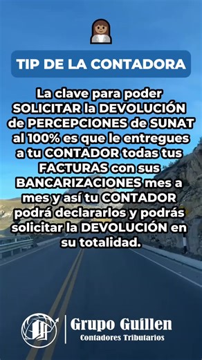 👩🏽‍💼 Tip de la contadora: 💬considera este tip si quieres solicitar la devolución de percepciones de la SUNAT al 100% 🤝 Recuerda que para cualquier consulta o duda puedes escribir y contactarnos a: 📲 https://wa.link/0irz87 📞906 154 458 / 961 867 604 💾𝐖𝐞𝐛: https://grupoguillen.com.pe/ #devoluciones #sunat #contador #declaraciones #tipcontable