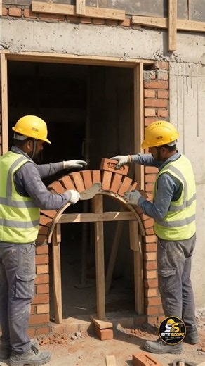 “Bricks Arch 🔥 Traditional Strength Meets Smart Construction!”# #construction #home #housedesign
