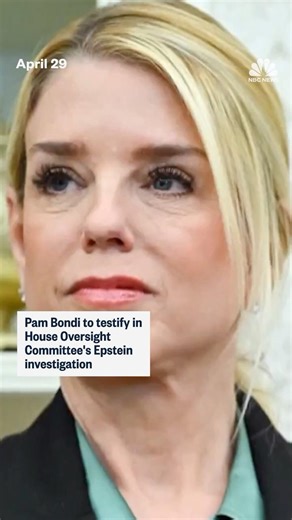 Pam Bondi to testify in House Oversight Committee's Epstein investigation