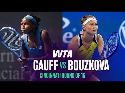Coco Gauff vs. Marie Bouzkova | 2026 Cincinnati Round of 16 | WTA Match Highlights