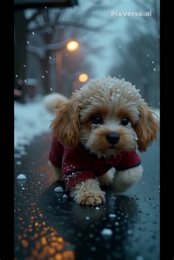 Lonely Injured Poodle Puppy Begs for Love in Snow | Emotional Dog Rescue Story