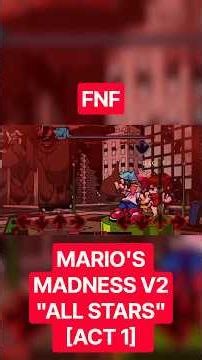 FNF VS MARIO'S MADNESS V2 "ALL STARS" [ACT 1] | FNF | AJI PLAY A GAME