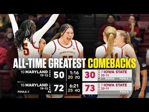 The biggest comeback wins in March Madness women's tournament history