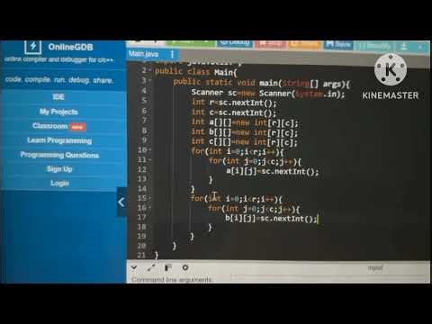 Addition of Two Matrices Program in Java 