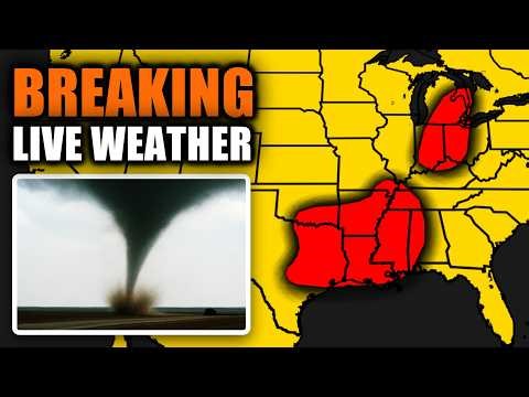 🔴 LIVE - DAMAGING TORNADO ON THE GROUND - With Live Storm Chasers...