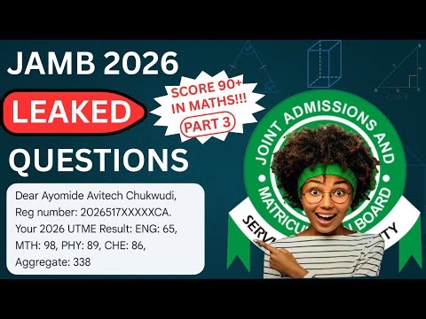 JAMB 2026 Maths Questions | Type C | Score 90+ in Maths