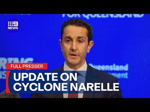 FULL PRESSER: Queensland Premier provides an update on Cyclone Narelle | 9 News Australia
