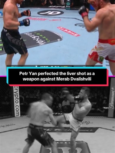 Petr Yan perfected the liver shot as a weapon against The Machine Merab Dvalishvili 😱 #UFC333 #MMA #Boxing #UFC #KO