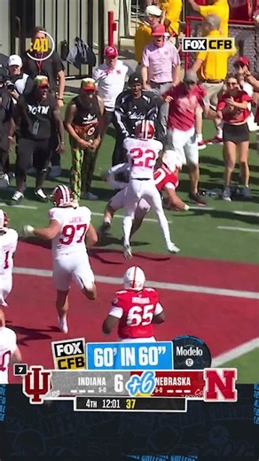 Indiana vs Nebraska ⏳ Quick Highlights #cfb #indiana #nebraska
