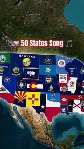 🇺🇸 USA 50 States song 🎵 #usa #shorts #geography