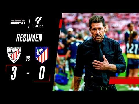 CACHETAZO PARA EL ATLETI, CON JULIÁN Y EL CUTI JUGANDO 30' | Athletic Club 3-0 Atl. Madrid | RESUMEN