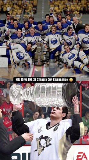 NHL 10 vs NHL 27 Stanley Cup Celebrations 😳 #nhl27 #nhl #hockey #gaming #fyp