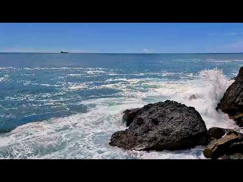 Atlantic Ocean Waves on Rocks – 2 Hours Natural Sea Sounds | No Music
