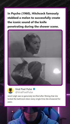 Psycho 1960 Hitchcock Stabbed a Melon for Shower Scene Knife Sound