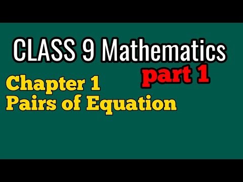 Class 9 Maths Chapter 1 Pairs of Equation part 1 #class9 @classroomsaranya