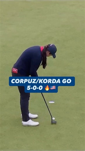 Allisen Corpuz & Nelly Korda are the first Solheim Cup USA duo to go 5-0-0 together 🔥🇺🇸