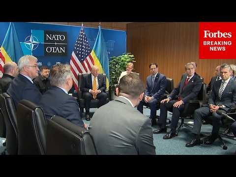 BREAKING NEWS: Trump Meets With Zelensky At NATO Summit And Takes Questions From Reporters