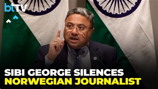 Massive drama in Oslo as MEA Secretary Sibi George shuts down defiant journalist Helle Lyng