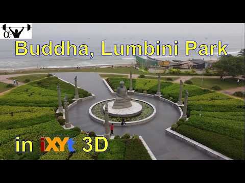 Statue of Buddha, Vizag, Andhra Pradesh, India in iXYt 3D video for VR