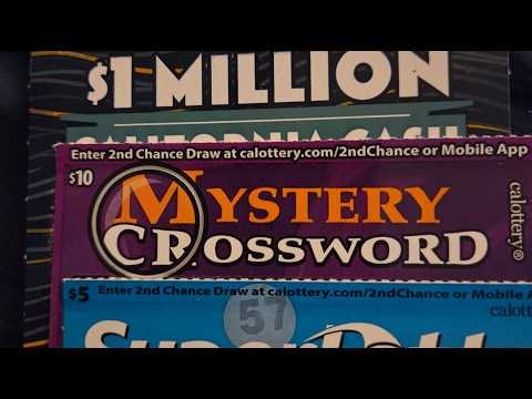 Got 1 $1Million Dollar a Crossword and Super Lotto Scratchers California Lottery
