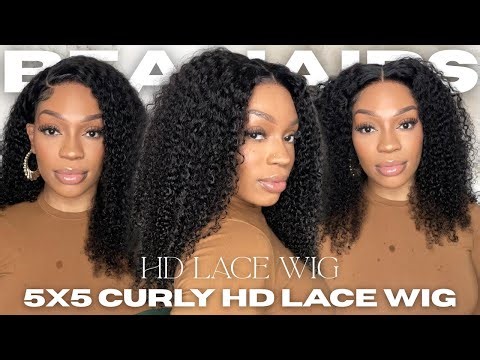 Beginner Friendly 5x5 HD Closure Wig Install 💕 Water Curly Wig Summer Hair Tutorial | Bea Hairs