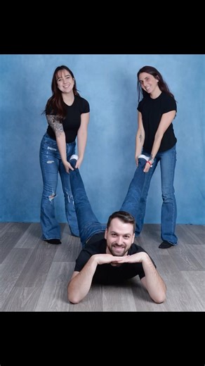 Taylor Elana on Instagram: "When your lil brother wants to hop on the jCPenney’s awkward photo shoot trend.. first family photos since we were little. 😆 Never realized how hard it would be to hold a serious face 😅🙈 #jcpenney #jcpenneyphotoshoot #awkward #funny #pose"