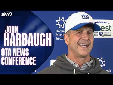John Harbaugh shares Malik Nabers' injury update at OTAs
