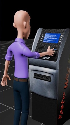 ATM Fraud 3D Explained: How Card Cloning Works! 🚨 #shorts