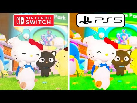Hello Kitty Party Land PS5 vs Nintendo Switch Graphics Comparison