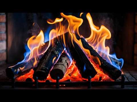 Hypnotic Flame Colors Fireplace 4K With Crackling Fire Sounds for Sleep, Relaxation and Study