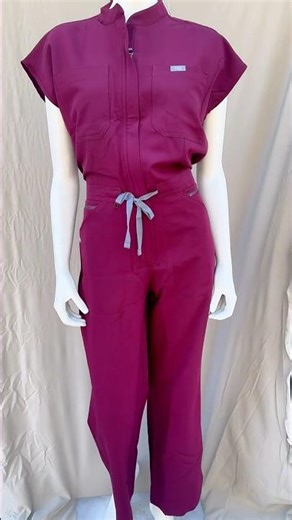 Close up look at the FIGS Scrubs Jumpsuit Review | Stylish, Comfortable & Work-Ready 🩺✨