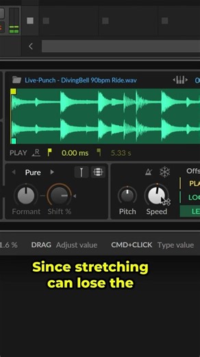 Spectral stretching in Sampler