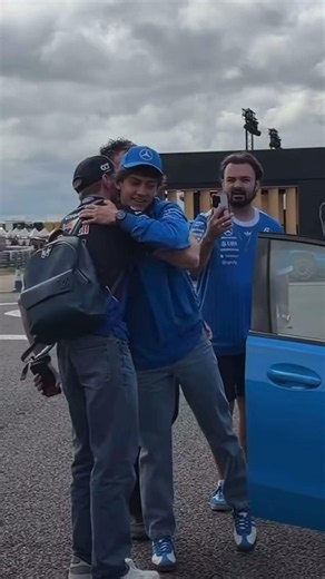 Max Verstappen & Kimi Antonelli arriving together in Silverstone on Qualifying day